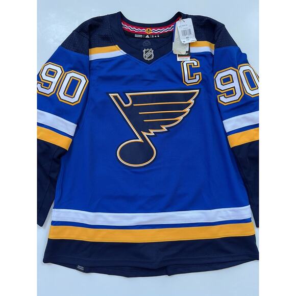 Adidas Hockey Jersey Authentic St. Louis Blues Ryan O'Reilly GT8158 Men Size 50 - Picture 9 of 13